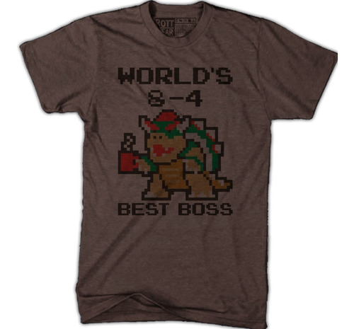 World's Best Boss 8-4 8bit Retro Gamer  Playera Rott Wear