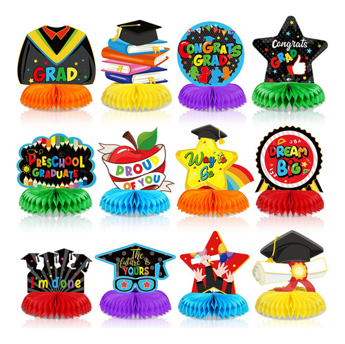 Decoración Preescolar 12 Piezas Fiesta Graduación 2025