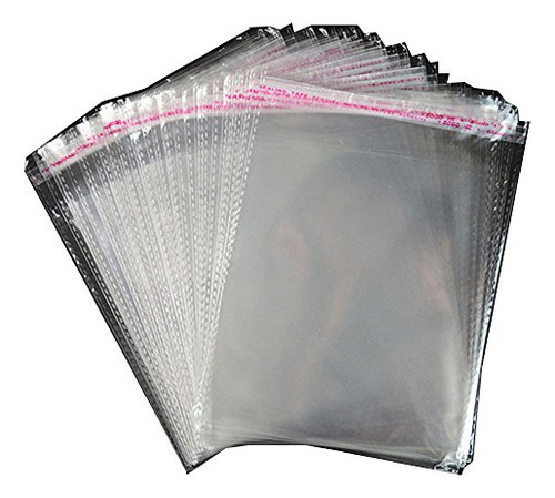 Pack Of 100 6  X 9.8  Clear Cellophane Self Seal Bags; ...