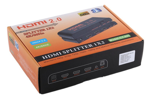 Splitter Hdmi 1x4 Ultra Hd 3d 2k 4k Con Fuente Switch