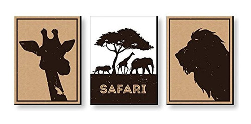 Safari Salvaje  Animales De La Selva Cuarto De Niños Arte D