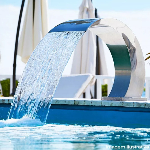 Cascata Para Piscina 80 Cm Victória Wave Tech Aço 304 Inox