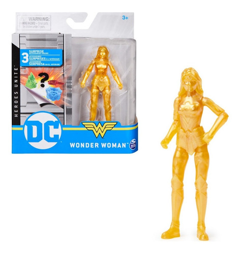 Wonder Woman Gold Figura Heroes Unite Spin Master 3 PuLG