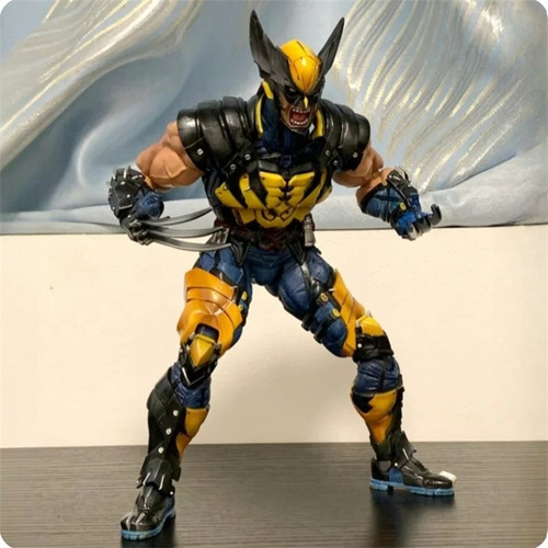 Figura Articulada Wolverine Con Katana Play Arts 28cm