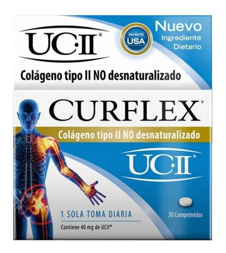 Imagen 1 de 5 de Curflex Colageno Tipo Ii No Desnaturalizado Artrosis X30