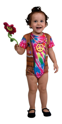 Playera Disfraz De Hippie Para Bebe Halloween Fiesta