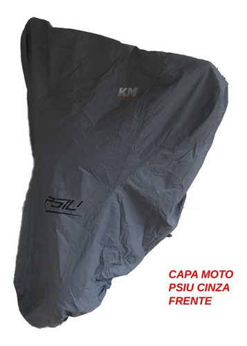 Capa Protetora Para Moto Pvc Cinza Forrada Com Feltro G