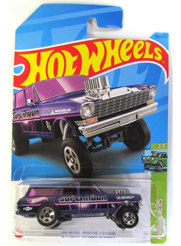 Hot Wheels # 2/5 - '64 Nova Wagon Gasser - 1/64 - Hkh63