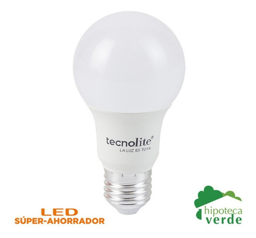 Imagen 2 de 5 de Foco Led A19 Tecnolite A19-led/010/65 8.5w E27 6500k