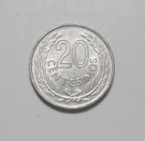 Uruguay Moneda De 20 Centésimos 1965 - Km#44