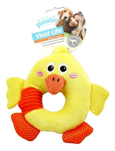 Peluche Para Mascotas Pawise D4043 Color Amarillo