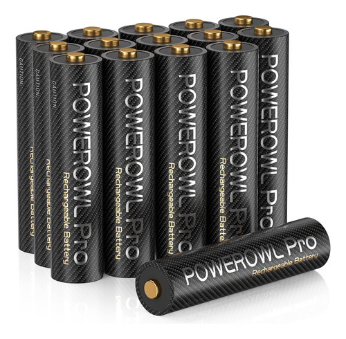 Powerowl Bateras Aaa Recargables Pro, Alta Capacidad De 1100