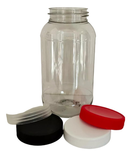 Envase Pet 750 Ml Transparente Tapa Blanca +sellos (100 Pzs)