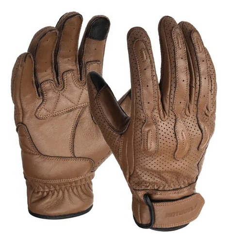 Guantes De Moto Retro - Clásicos  100% Cuero Piel De Cabra