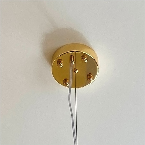 Pendente Lustre Moderno Véu De Noiva Dourado Led