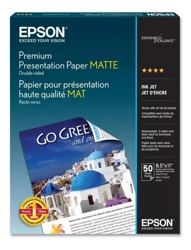 Papel Epson Premium Presentación Mate Double-sided Carta 50h