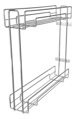 Porta Latas / Oleo J 0761 Cromado S/ Corrediça 125x440x450mm