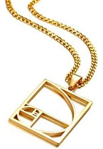 Hisatan Unisex Acero Inoxidable Chapado En Oro Geometría Fib