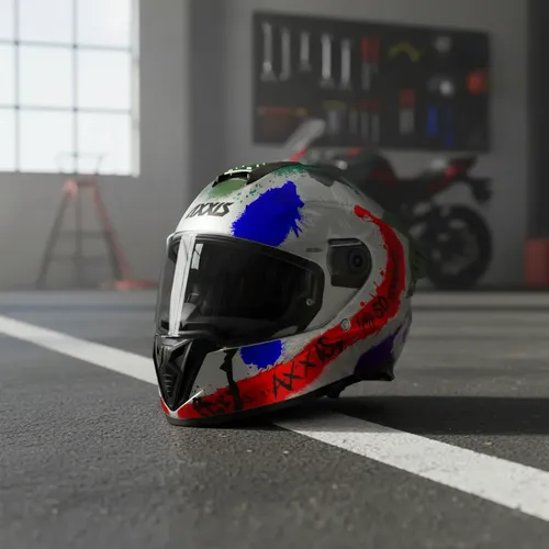 haluc❤ Capacete Axxis Hawk Evo SV Sick Joke A2