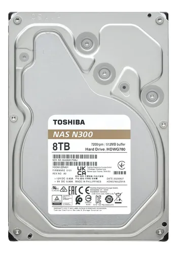 Disco Duro Interno De 3,5 Pulgadas Toshiba N300 8tb Nas -...