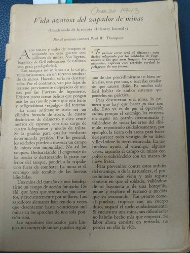 Revista Selecciones Marzo 1943 Sin Tapa