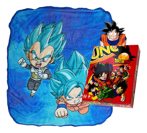 Cobertor Frasada Dragon Ball Goku Vegeta Super Suave Origina