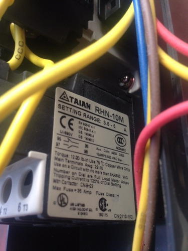 Imagen 3 de 4 de Arrancador Electromagnetico Guardamotor Taian 3.5 A 5 Amp