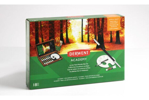 Estuche Madera Acrílico Academy Derwent
