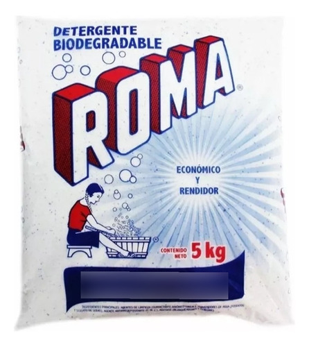 Detergente Biodegradable En Polvo Roma De 5kg