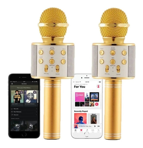 Micrófono Karaoke Bluetooth Mp3 Tres Colores/envio Full