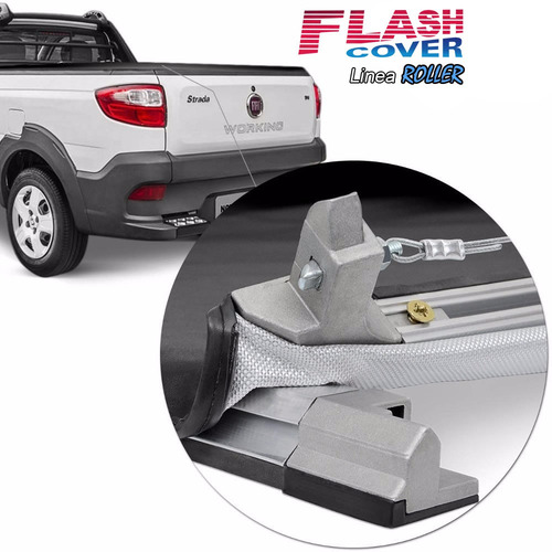 Lona Flash Cover Roller P/ Fiat Strada Doble Cabina O Cabina Simple 2014 2015 2016 2017 2018 2019