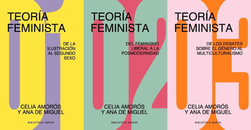 (3 Libros) Celia Amorós Y Ana De Miguel - Teoría Feminista