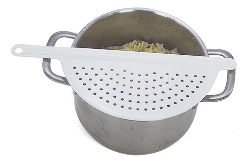 Escorredor Meia Lua Para Panelas Até 24 Cm Multiuso Branco