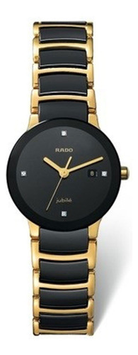 Rado R30930712 Reloj Centrix Jubile Damas  Negro Bisel Y Dia