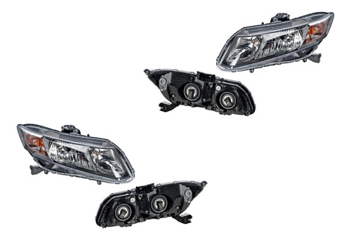 Par De Faros Depo Honda Civic 2013 2014 2015