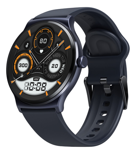 Haylou Solar Lite Smartwatch, 1,38’’ Gran Pantalla a Color, Bisel Circular Metálico, Bluetooth 5,3, Ip68, Control Táctil y Botón Lateral, Azul Oscuro