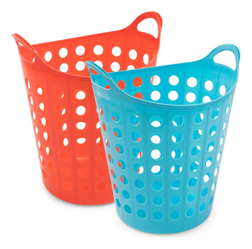 Cesto Roupa Flexível Telado 45l Redondo Agraplast Lavanderia Cor Sortida Lisa