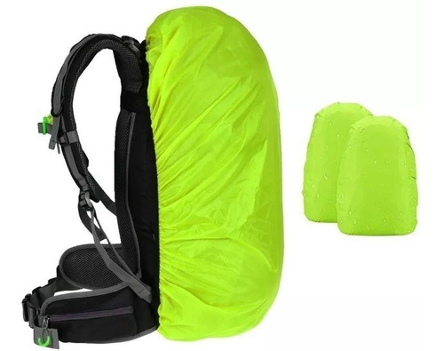 Funda Cubre Mochila Lluvia Impermeable Reversible + Bolsa Incluida