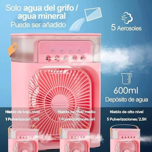 Ventilador Y Humidificador De Sobremesa Con Carga Usb