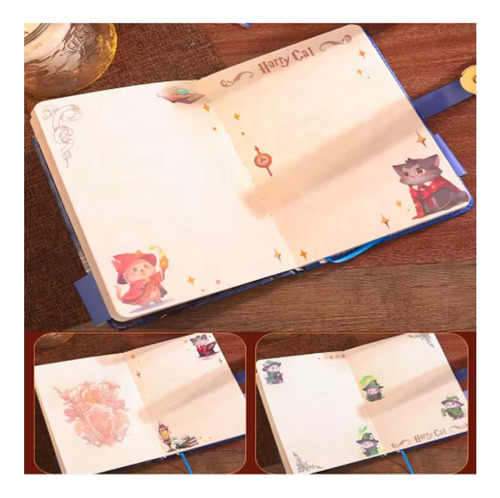 Libreta Harry Potter Harry Cat Gatos Imantada Llavero Sticke