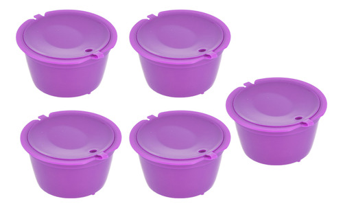 Cápsula De Café Violeta, 5 Unidades, 50 Ml, Reutilizables, C