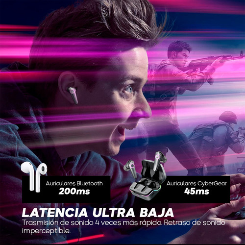 Imagen 9 de 10 de Auriculares In-ear Bluetooth 5.3 Gamer Soundpeats Cybergear