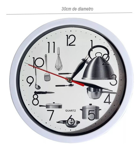 Reloj De Pared Azul/rojo/blanco 27cm 1 Pila Aa