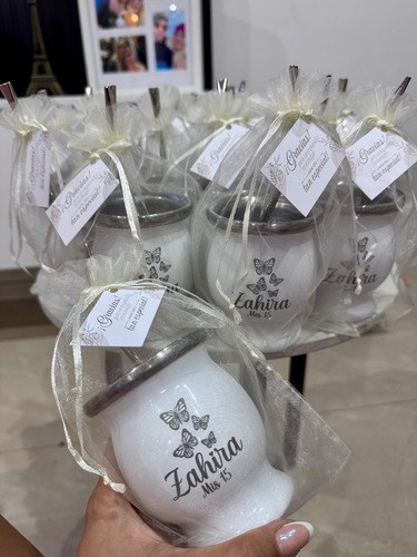 Mates Con Grabado Personalizado - Souvenirs Para Eventos X10