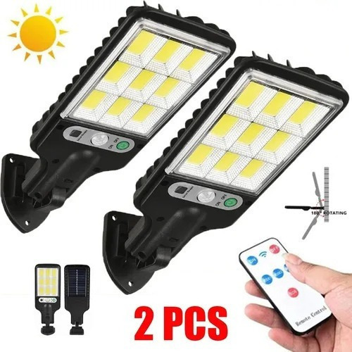 R 2 Unids Poste De Luz Led Solar 200w Luminaria Sola