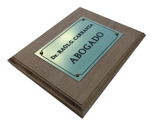 Imagen 10 de 10 de Placa Bronce Estudio Juridico, Contable, Profesionales 20x10
