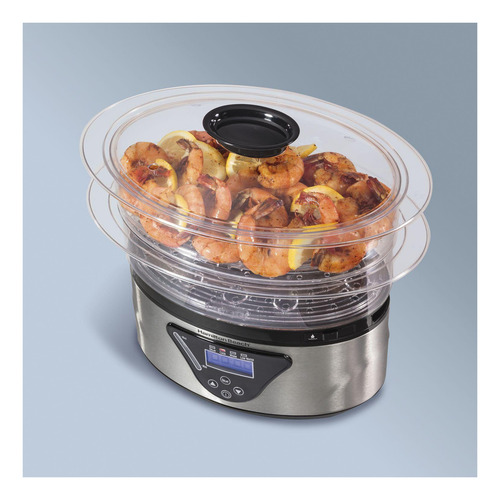 Vaporera Digital Hamilton Beach 37530 5.2l Plata 800w Plateado