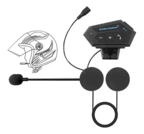 Intercomunicador Bt12 Auriculares Casco Bluetooh 