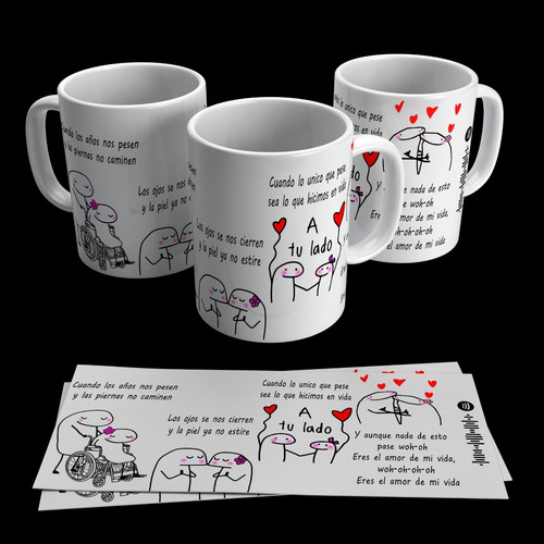 Imagen 7 de 10 de 11 Diseños Plantillas Sublimar Taza Flork Canciones De Amor