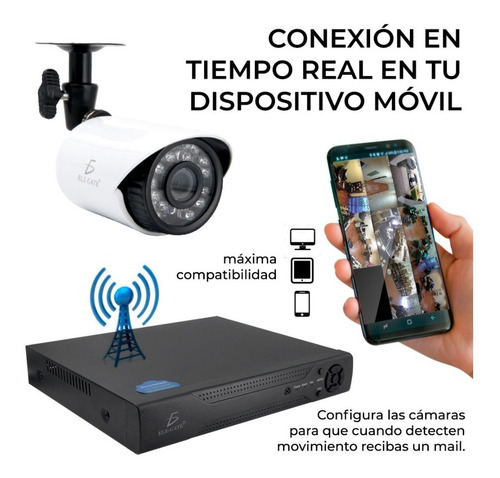 Imagen 5 de 8 de Kit De 8 Camaras Alambricas Con Dvr Para Exterior Web478